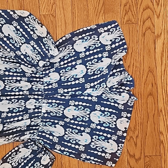 Lilly Pulitzer Elsa Indigo Get in Line Romper - Picture 11 of 12